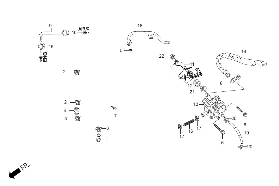 F-14A AIR CLEANER /ASV ASSY. assembly diagram for Hero Achiever 150 (Sep, 2016)