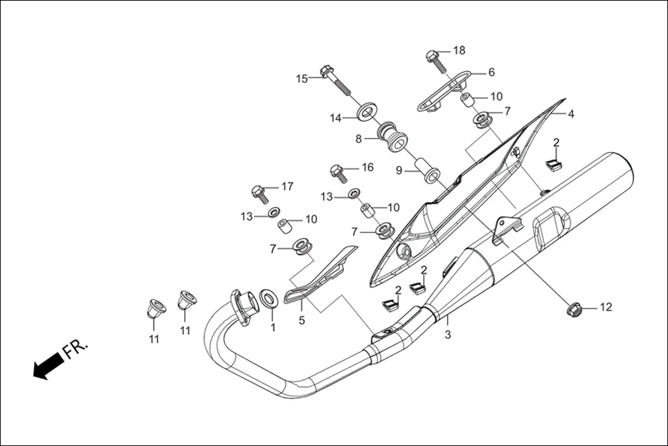 F-15 MUFFLER EXHAUST diagram showing 18345-MBT-610