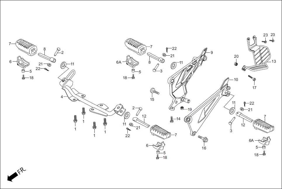 F-16 STEP PILLION diagram showing 94201-20150