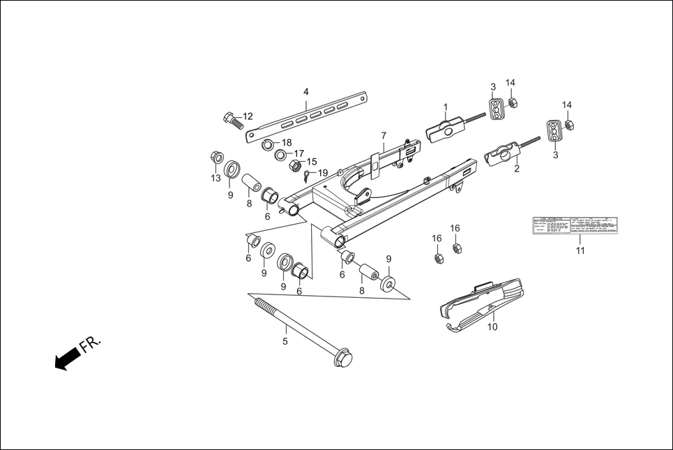 F-19A REAR CUSHION diagram showing 90133-331-770