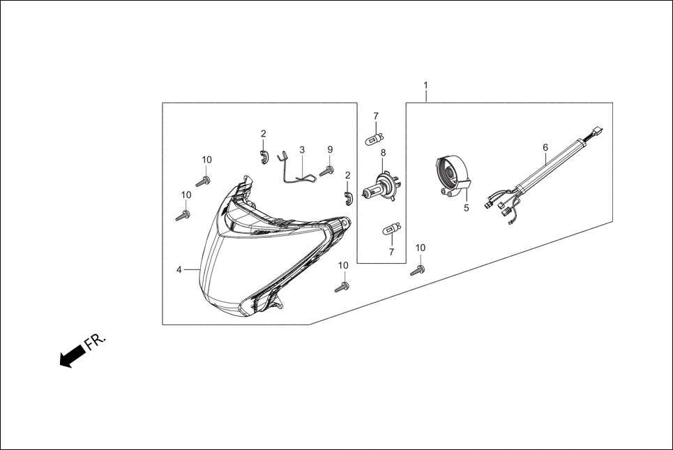 F-1 HEAD LIGHT diagram showing 93903-35320