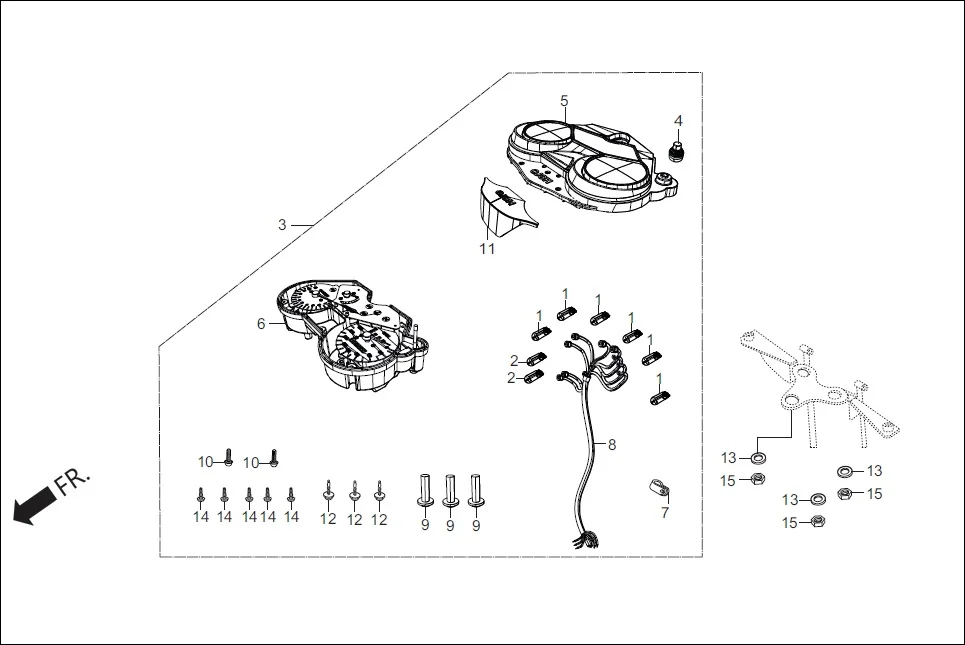 F-2-DRUM METER diagram showing 37121-ML7-671