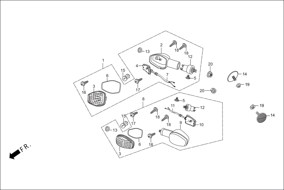 F-21 FR. WINKER AND FR.REFLECTOR diagram showing 33741-KST-920