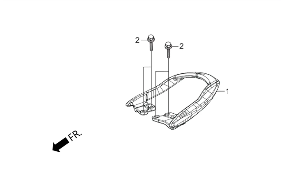 F-24A FRAME BODY/ GRIP REAR diagram showing 50400-AAM-000