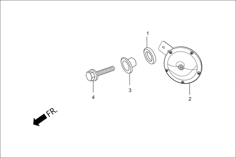 F-24B HORN diagram showing 38117-KFE-701