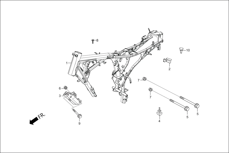 F-24 FRAME BODY diagram showing 95801-08085-00