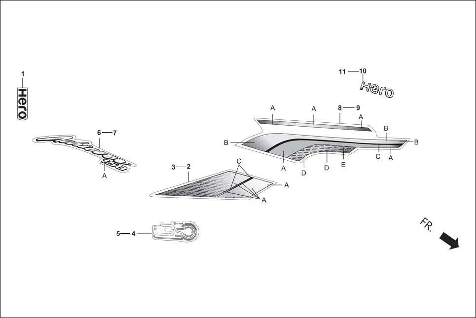 F-26 STRIPE/MARKS diagram showing 86258-AAM-000S