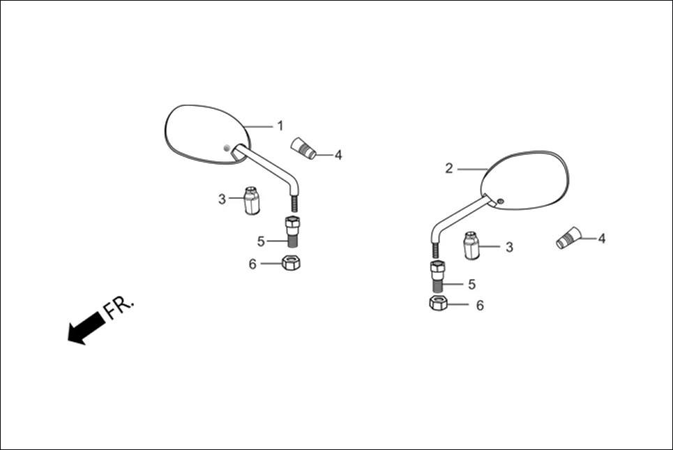 F-3B BACK MIRROR assembly diagram for Hero Achiever 150 (Sep, 2016)