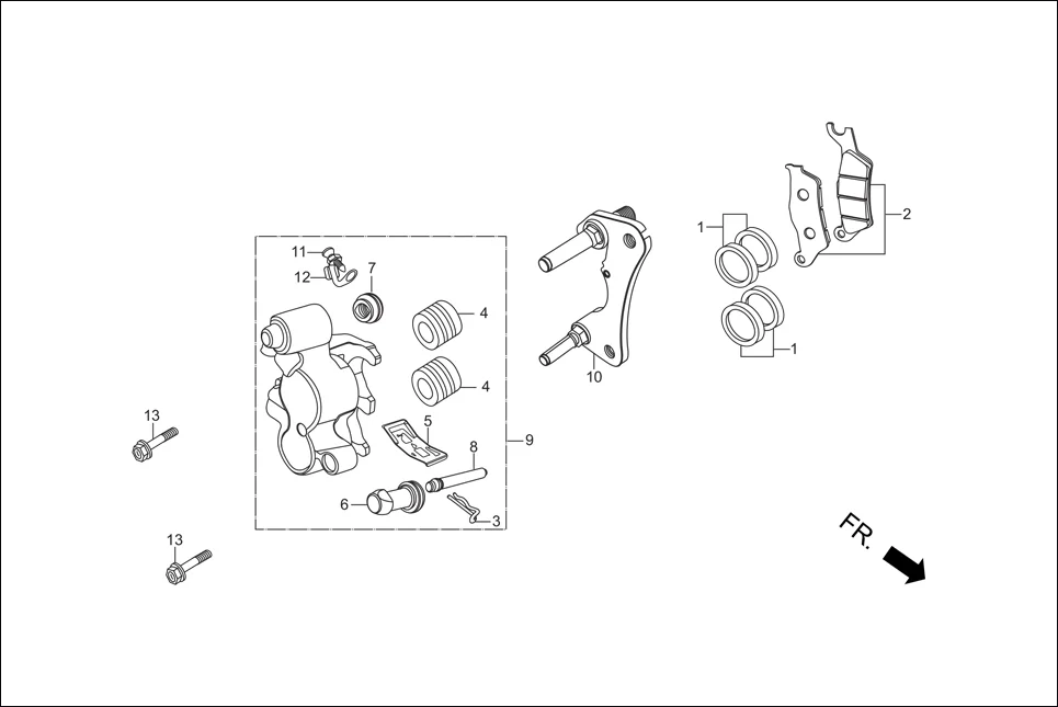 F-7-DISC FRONT BRAKE (DISC) diagram showing 45352-KCC-841