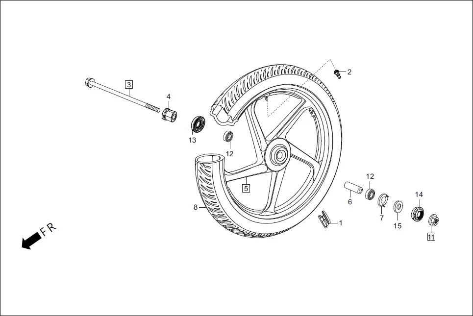 F-8-DRUM FRONT WHEEL diagram showing 90306-KST-942