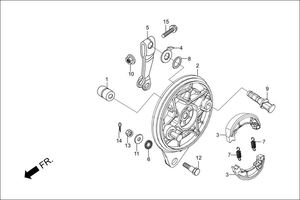 F-9 REAR BRAKE PANEL diagram showing 45133-KCC-900