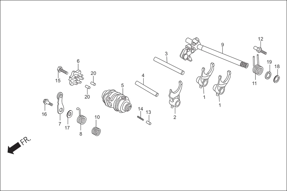 E-12 DRUM GEAR SHIFT