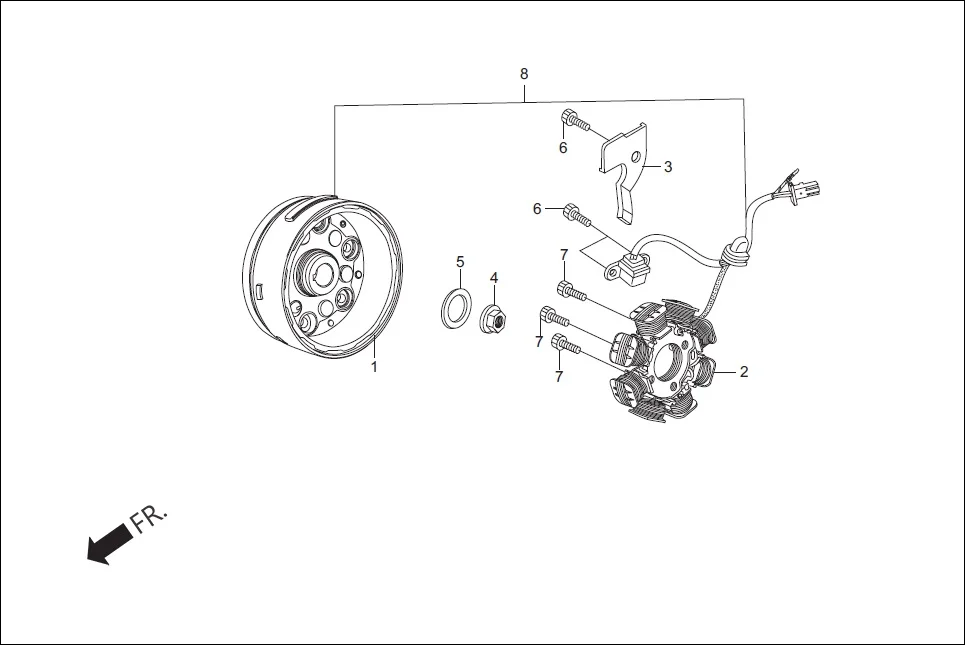 E-7-KICK A. C. GEN. ASSY.