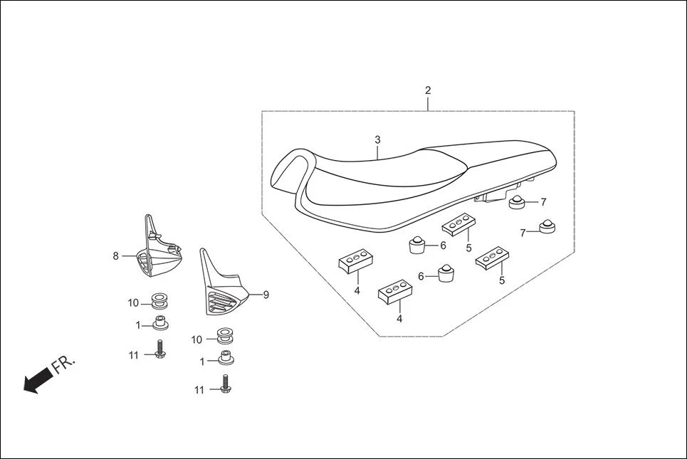 F-12 SEAT ASSY. / COVER FRONT diagram showing 77206-KTR-900