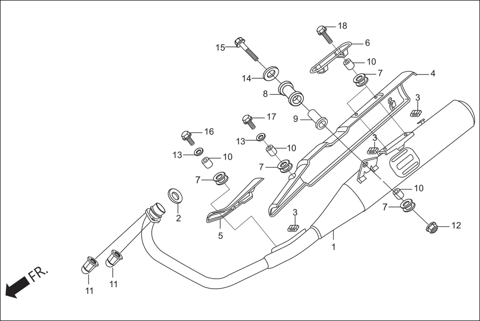F-16 MUFFLER EX. diagram showing 94101-06000