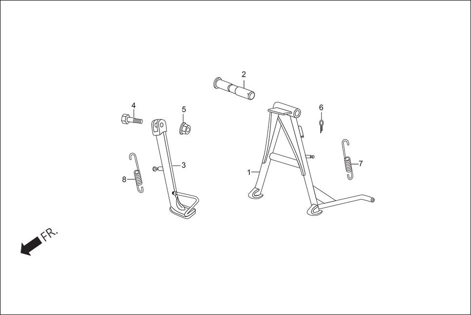 F-18A MAIN STAND / SIDE STAND diagram showing 90107-GN1-010