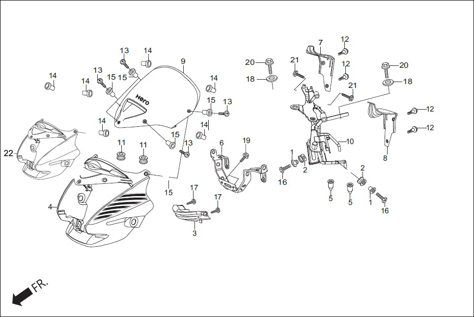 F-1A COWL FRONT diagram showing 90504-964-000