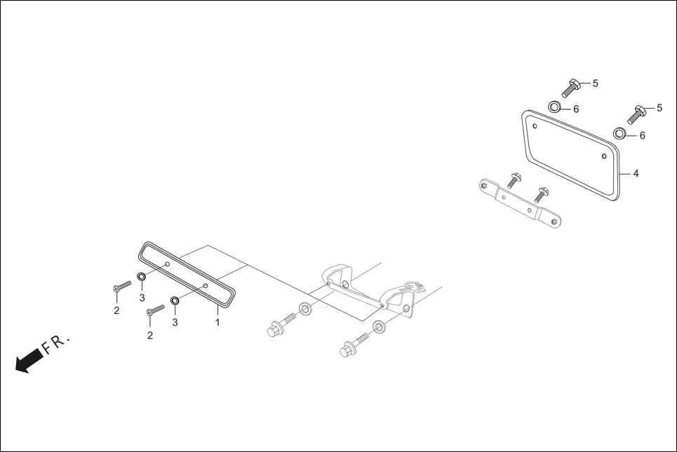 F-21A FR. / RR. NUMBER PLATE diagram showing 94101-05000