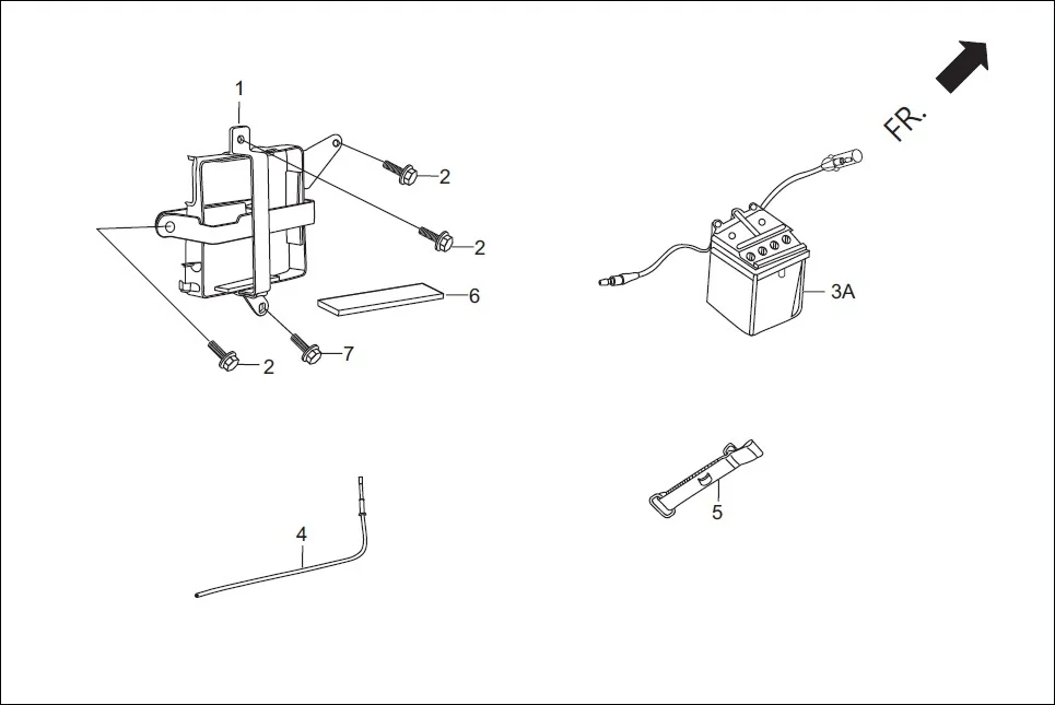 F-24A-KICK BATTERY ASSY assembly diagram for Hero Achiever (Nov, 2014)
