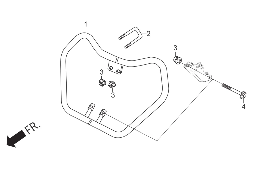 F-28A GUARD FRONT diagram showing 94050-08070