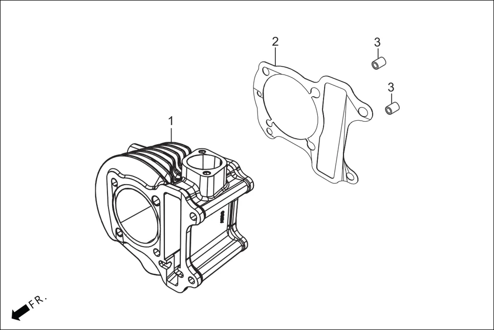 E-3A CYLN. &amp; CYLN HEAD (CYLINDER)