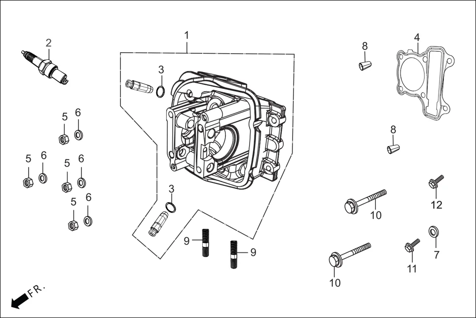 E-3 CYLN. &amp; CYLN HEAD (CYLINDER HEAD)
