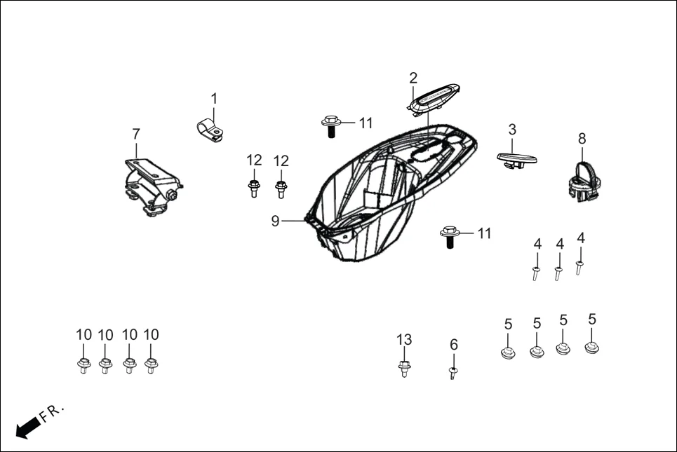 F-12A REAR TRUNK / REAR BAG diagram showing 77210-ABS-400