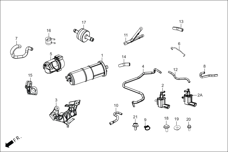 F-13A CANISTER ASSY. diagram showing 95701-06016-00