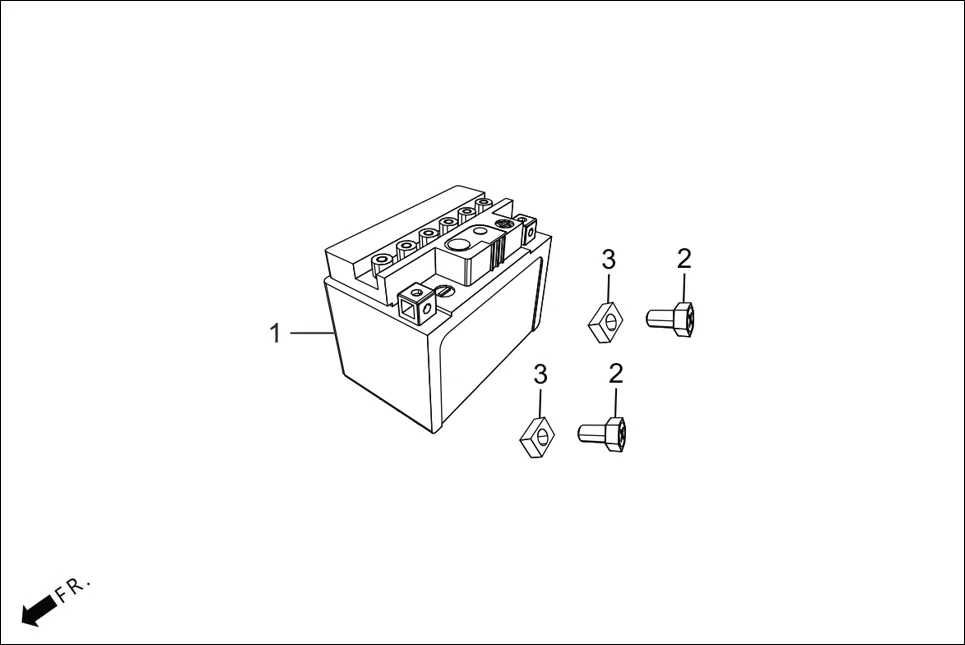 F-21 BATTERY ASSY. assembly diagram for Hero DESTINI 110 BS6 OBD2 PHB(Sept.,2025)