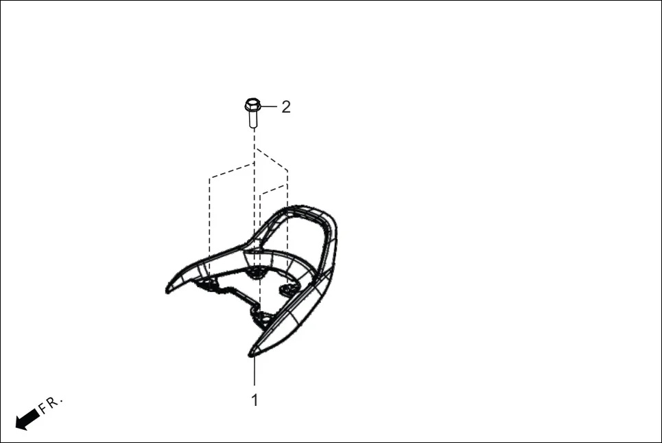 F-23A-VX REAR GRIP diagram showing 95701-08025-07