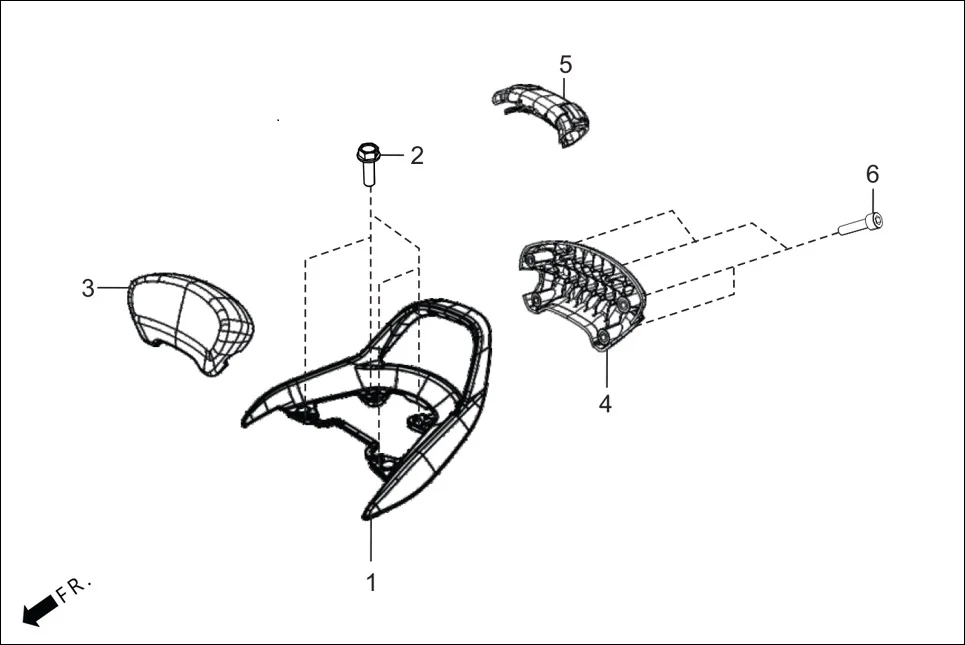 F-23A-ZX REAR GRIP diagram showing 77501-ABS-420