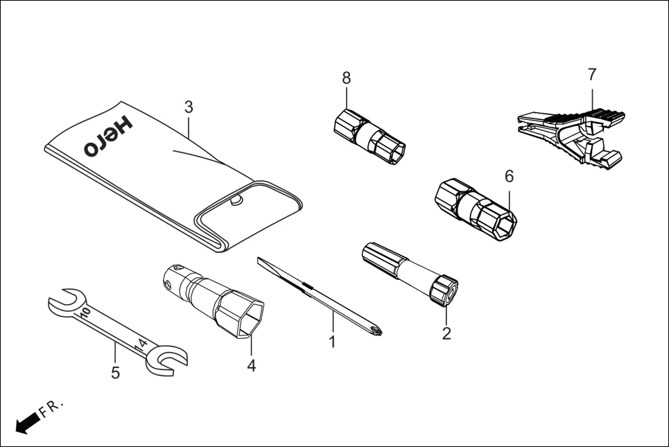 F-24 TOOLS diagram showing 99008-RAA-000