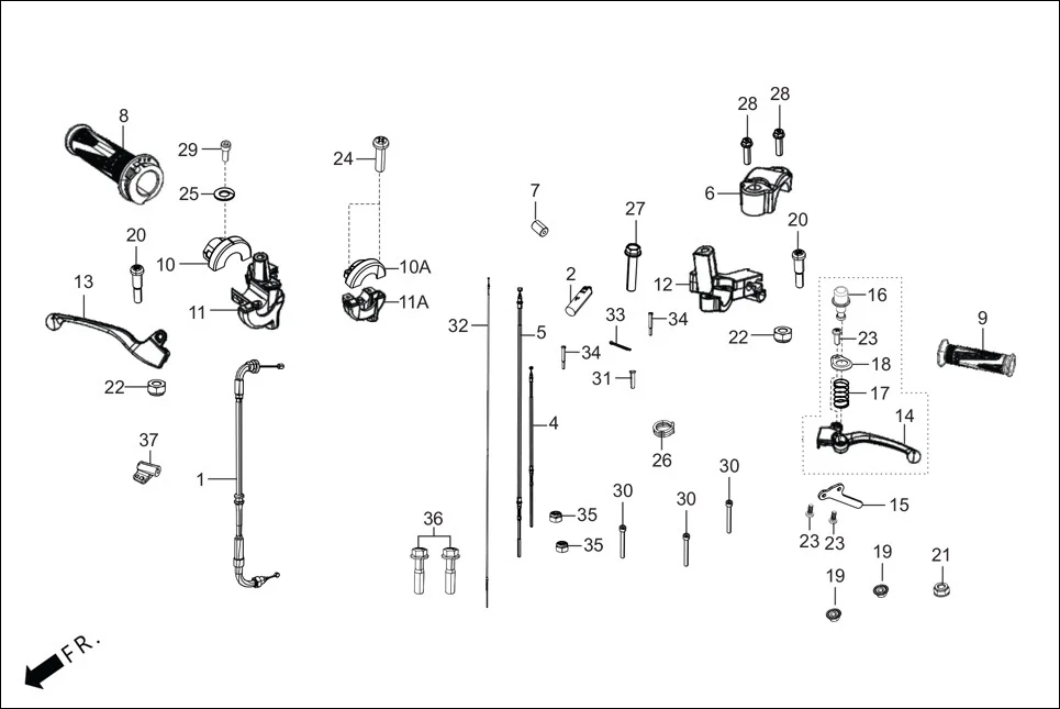 F-3-ZX HNDL.&amp; HNDL.COVER diagram showing 35340-KTP-890