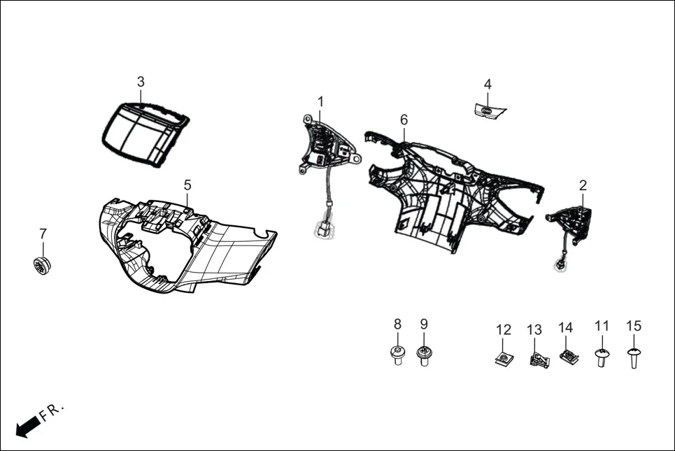 F-4A-ZX HANDLE COVER diagram showing A1AMS6A0040CLG