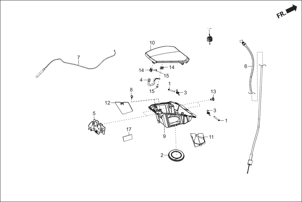 F-8B BODY COVER diagram showing 17544-ABS-400