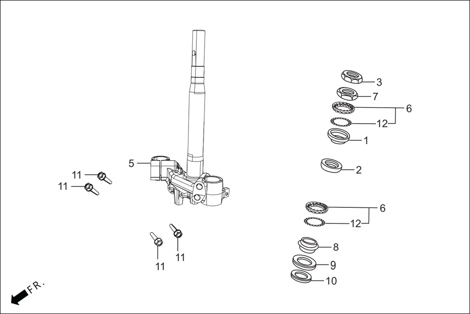 F-9-VX FRONT CUSHION (STRG. STEM) diagram showing 53210-KTP-900