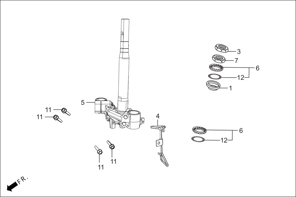 F-9-ZX FRONT CUSHION (STRG. STEM) diagram showing 51501-ABV-000