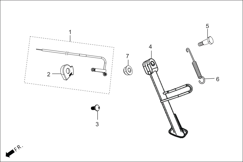 FOP-2 (OPTIONAL) assembly diagram for Hero DESTINI 110 BS6 OBD2 PHB(Sept.,2025)