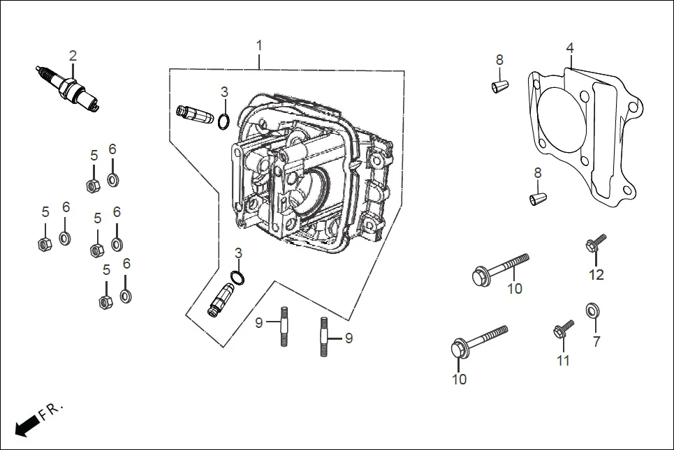 E-3 CYLN. &amp; CYLN HEAD(CYLINDER HEAD)