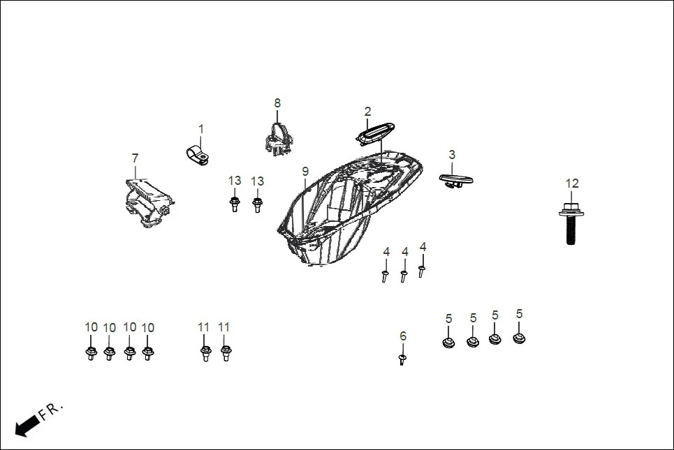 F-12A_LX REAR TRUNK / REAR BAG diagram showing 37216-AAW-001