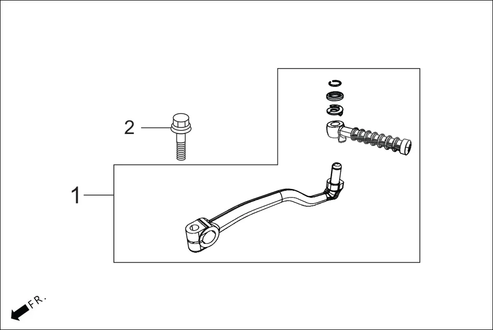 F-17 PEDAL / KICK STARTER assembly diagram for Hero DESTINI 125(Dec.,2024)