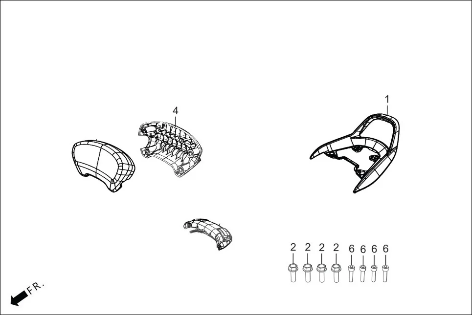 F-23A_LX REAR GRIP assembly diagram for Hero DESTINI 125(Dec.,2024)