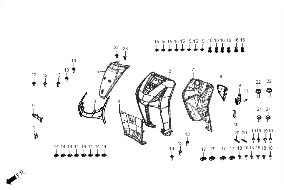 F-6_VX/ZX FRONT COVER(FR. &amp; INNER COVER) diagram showing 94591-27000