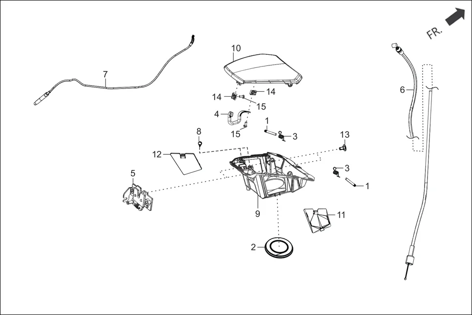 F-8B BODY COVER assembly diagram for Hero DESTINI 125(Dec.,2024)