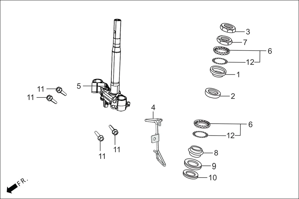 F-9 FRONT CUSHION(STRG. STEM) diagram showing 53212-AAW-D00