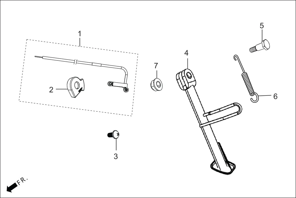 FOP-2 (OPTIONAL) assembly diagram for Hero DESTINI 125(Dec.,2024)