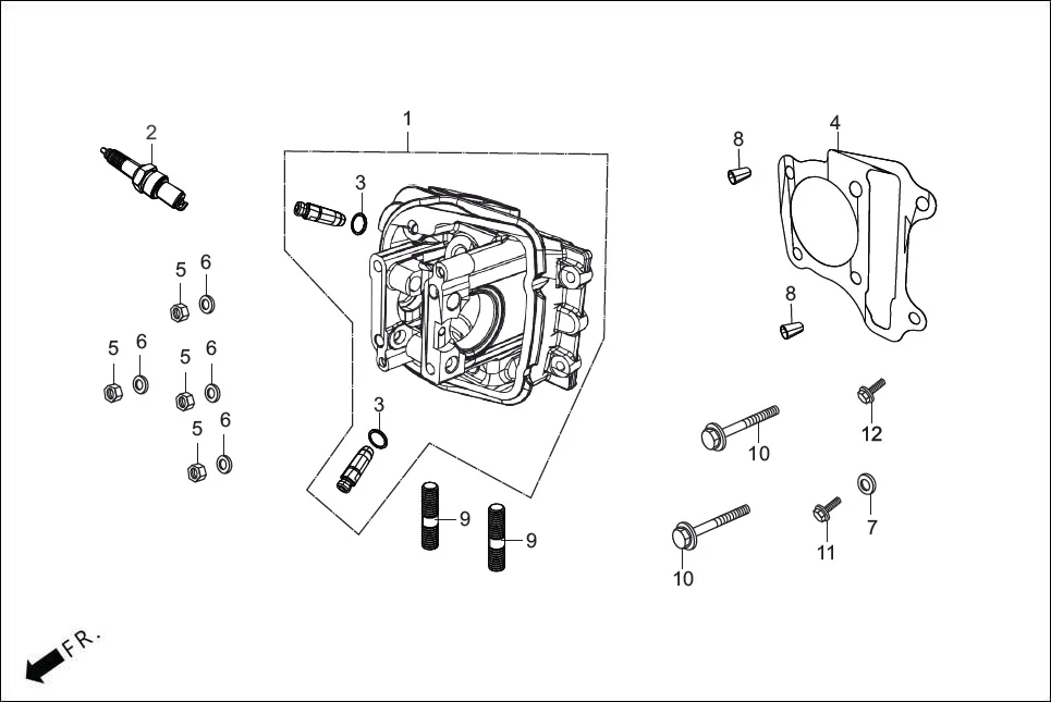 E-3 CYLN. &amp; CYLN HEAD (CYLINDER HEAD)
