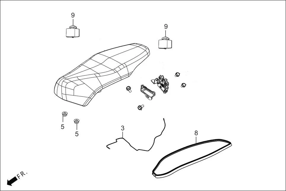 F-12_LX SEAT assembly diagram for Hero DESTINI 125 BS6 OBD2(Apr., 2025)