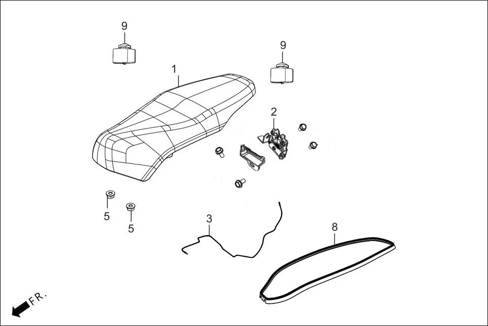 F-12_VX SEAT assembly diagram for Hero DESTINI 125 BS6 OBD2(Apr., 2025)