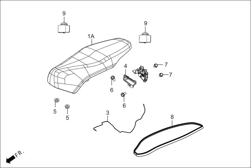 F-12_ZX SEAT assembly diagram for Hero DESTINI 125 BS6 OBD2(Apr., 2025)